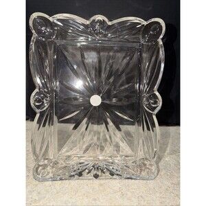 Block Crystal Tulip Garden Picture Frame Hand Cut & Polished Mouth Blown.     61